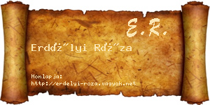 Erdélyi Róza névjegykártya